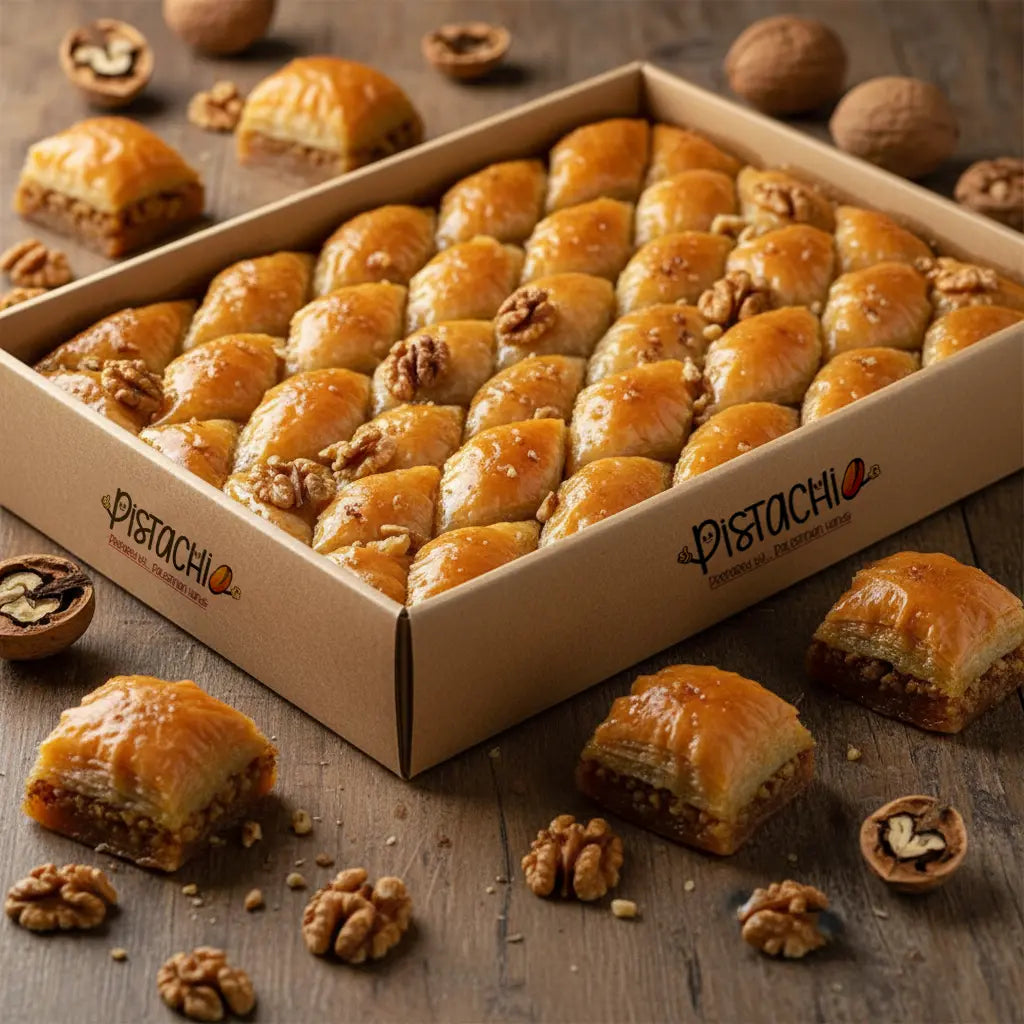 Traditional Palestinian Baqlawa with walnuts Ireland